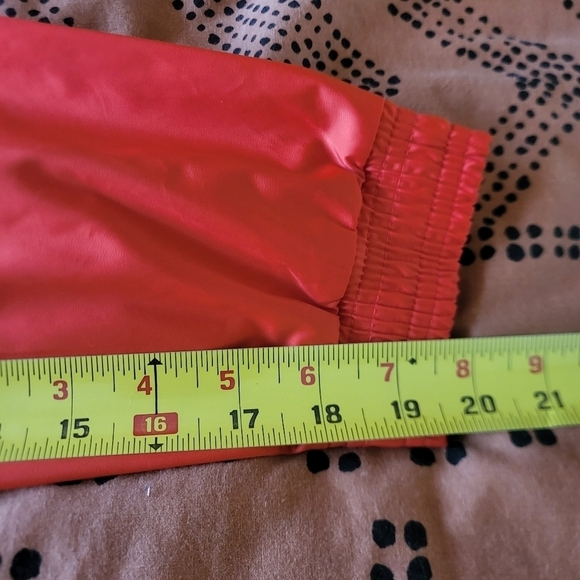 EUC ATHLETA Zion Microfleece Zip Up Bomber Jacket Torch Red Large - Picture 12 of 12